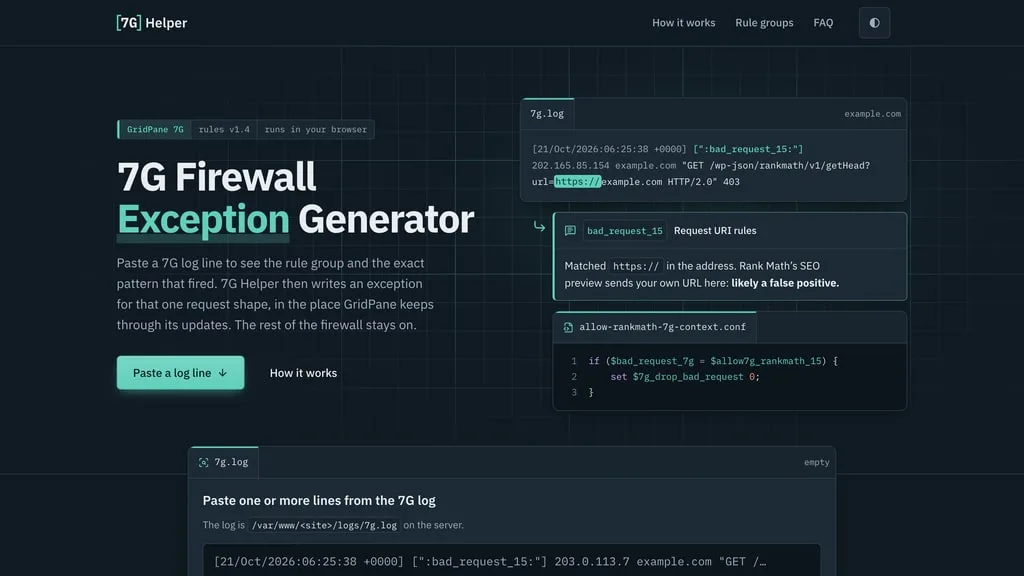 7G Helper — home page