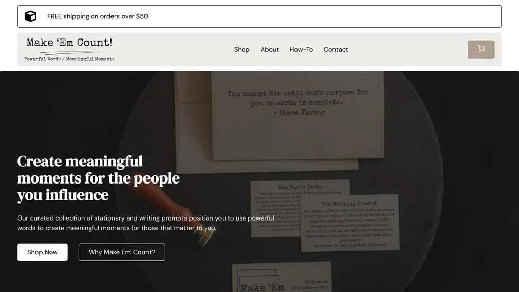 Make 'Em Count — home page