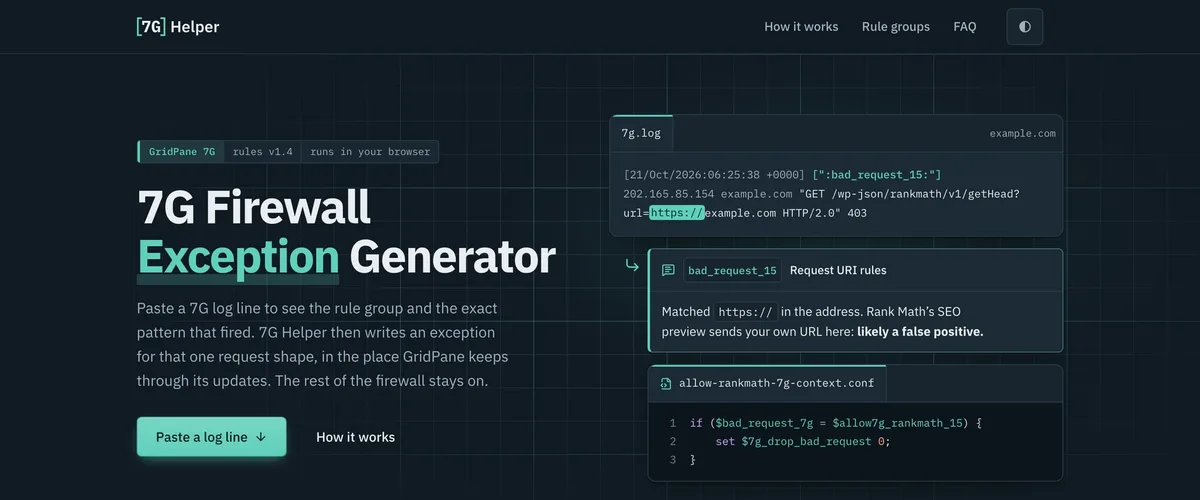 7G Helper — home page