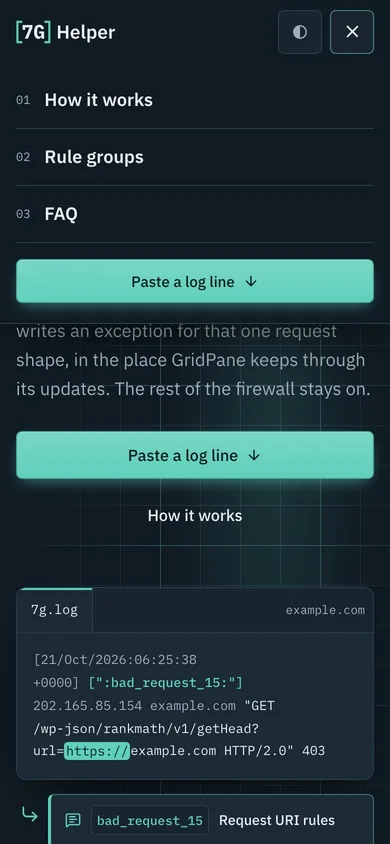 7G Helper — mobile menu