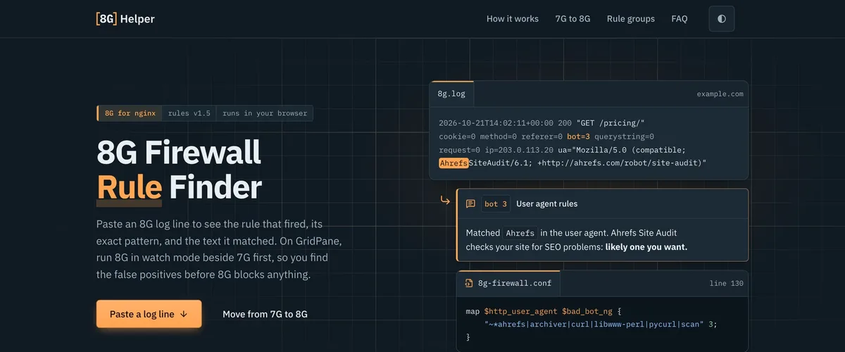 8G Helper — home page