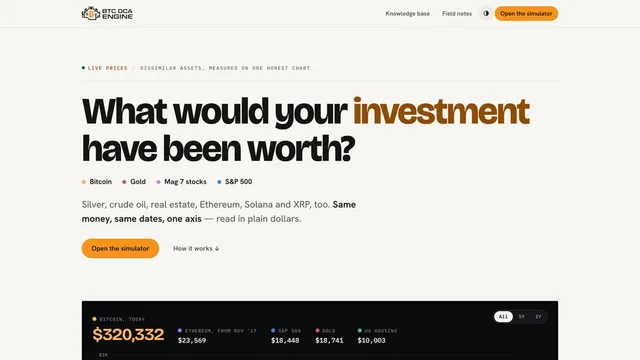 BTC DCA Engine — home page