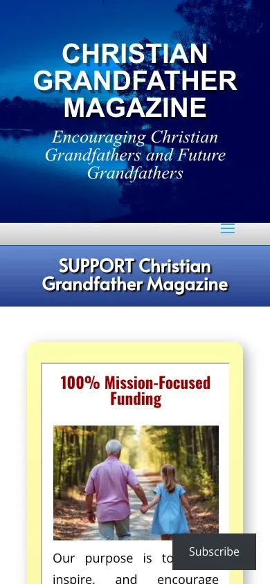 Christian Grandfather Magazine — Donate — Mobile, before