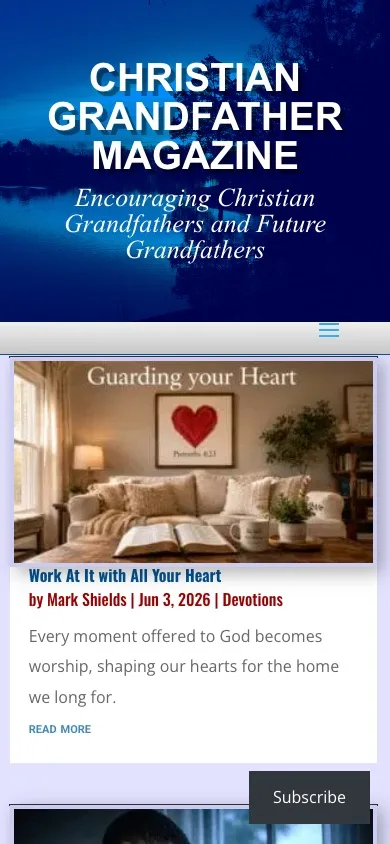 Christian Grandfather Magazine — Home — Mobile, before