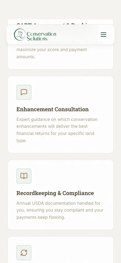 Conservation Solutions — mobile services