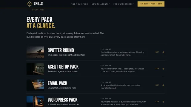 Heavy Artillery Skills — every pack
