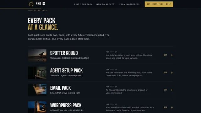 Heavy Artillery Skills — every pack