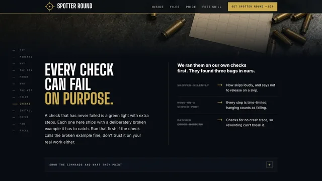 Heavy Artillery Skills — checks that can fail