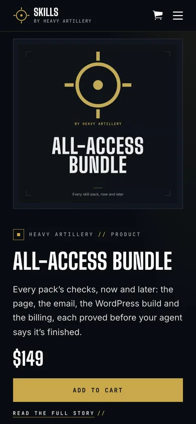 Heavy Artillery Skills — mobile product