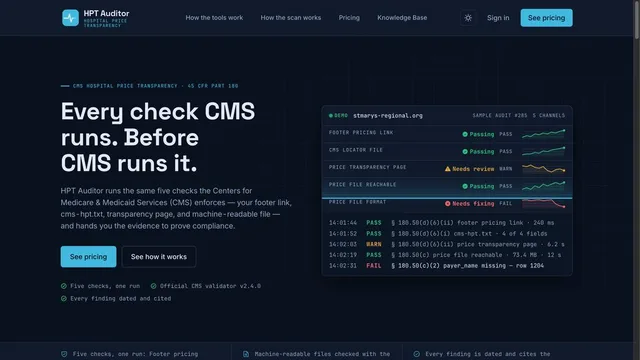 HPT Auditor — home page