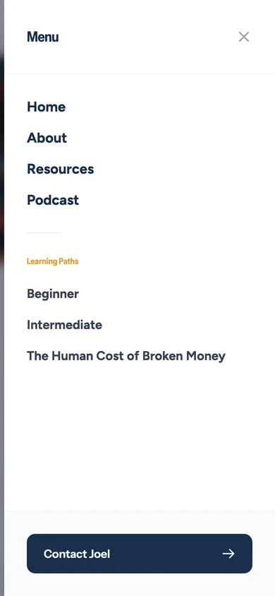 Joel Bomgar — mobile menu