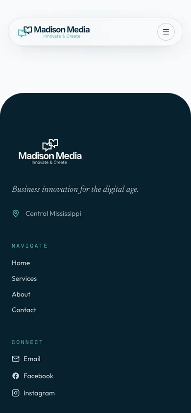 Madison Media — mobile footer