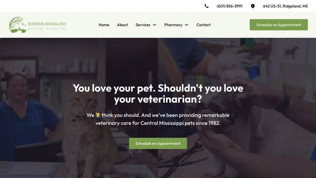 Madison Ridgeland Animal Hospital — home page