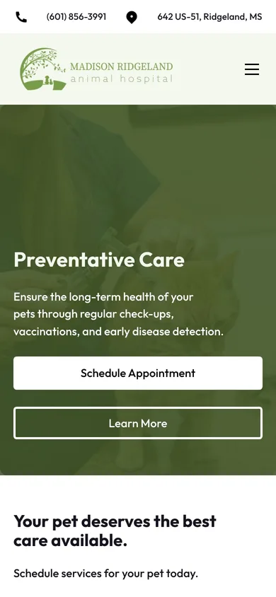 Madison Ridgeland Animal Hospital — mobile view 8 of 8