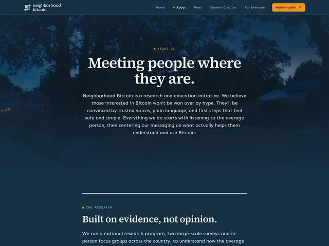 Neighborhood Bitcoin — the about page