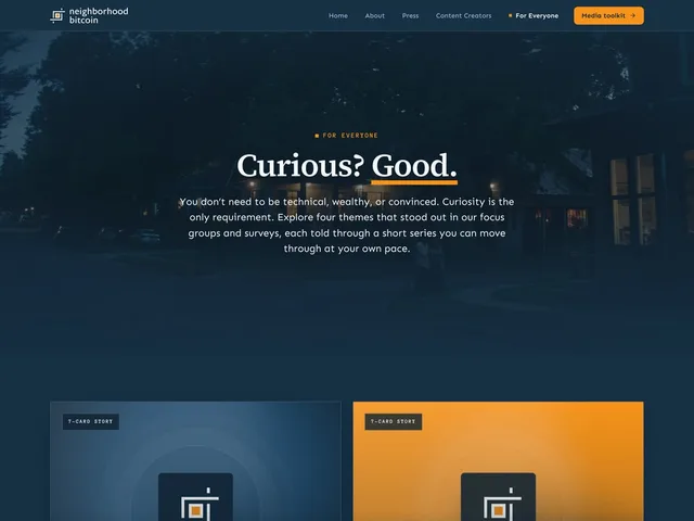 Neighborhood Bitcoin — the For Everyone page