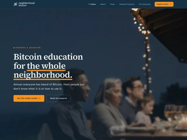 Neighborhood Bitcoin — home page hero