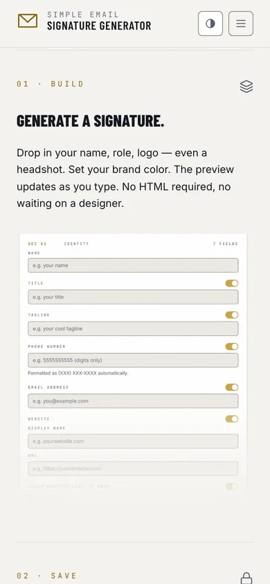Simple Email Signature — mobile view 7 of 8