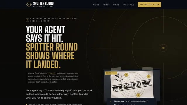 Spotter Round — landing page