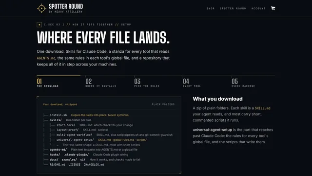 Spotter Round — where every file lands