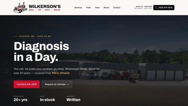 Wilkerson's Diesel & Tire — home page
