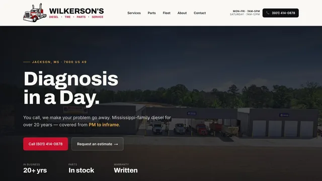 Wilkerson's Diesel & Tire — home page
